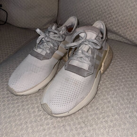 Adidas White and Cream Mesh Ultraboost - Slip On / Lace Up - Size 11 (US) - Picture 2 of 7